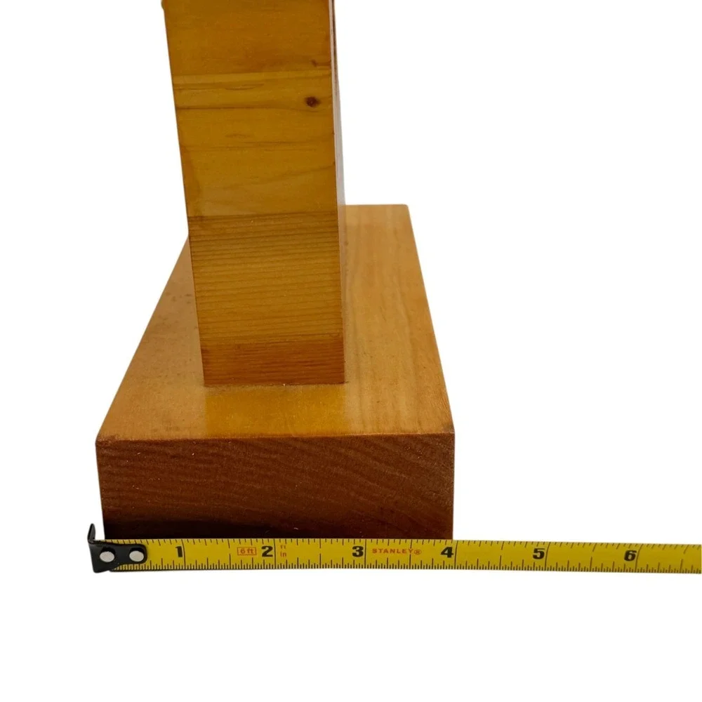 Rustic Handmade Butcher Block Wood Desk Clock Quartz‎ Farmhouse Lodge Decor